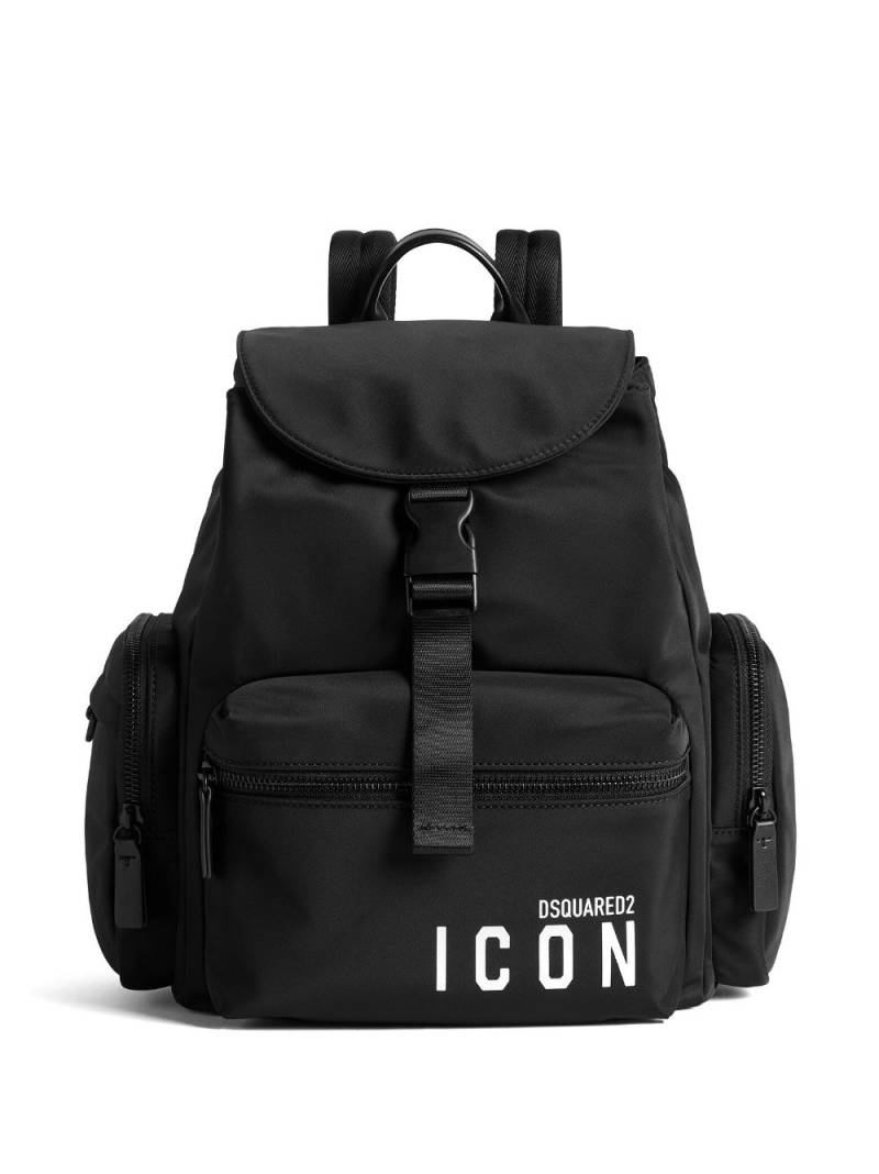 DSQUARED2 Icon multi-pocket backpack - Black von DSQUARED2