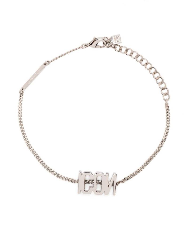 DSQUARED2 Icon plaque chain-link bracelet - Silver von DSQUARED2