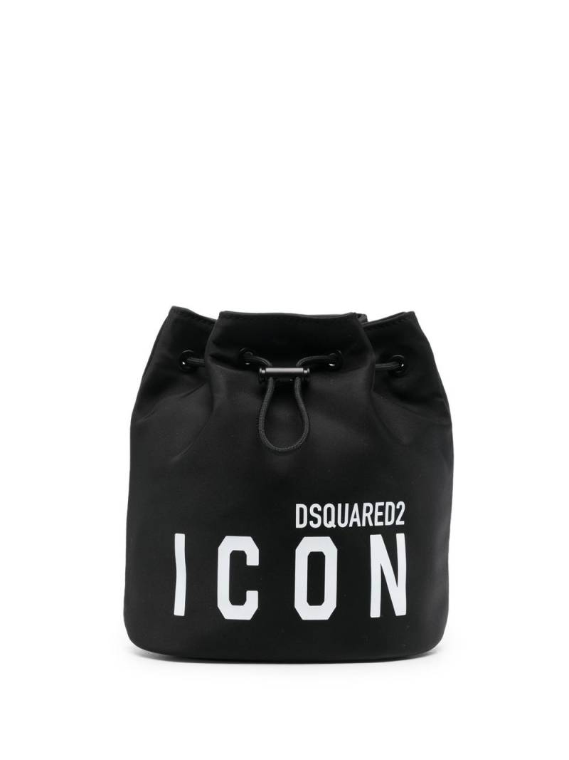 DSQUARED2 Icon-print bucket bag - Black von DSQUARED2