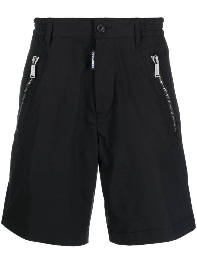 DSQUARED2 Icon-print cotton shorts - Black von DSQUARED2