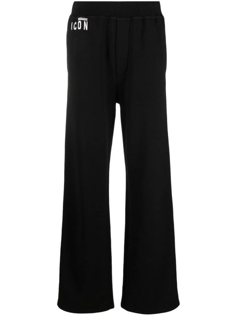 DSQUARED2 Icon-print cotton track pants - Black von DSQUARED2