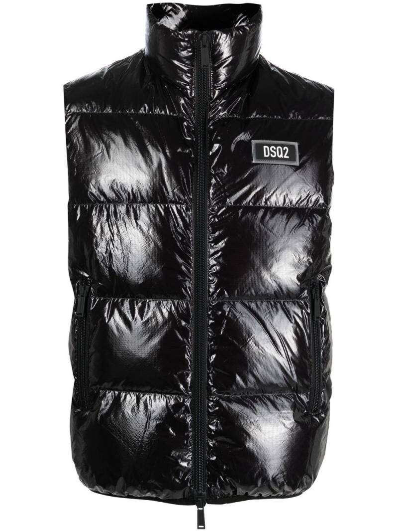 DSQUARED2 Icon stripe padded jacket - Black von DSQUARED2