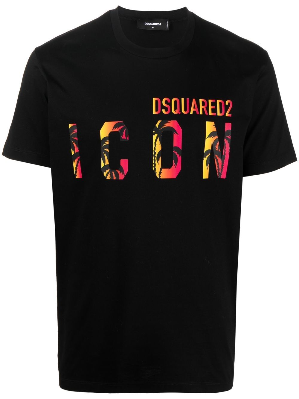 DSQUARED2 Icon tropical logo-print T-shirt - Black von DSQUARED2