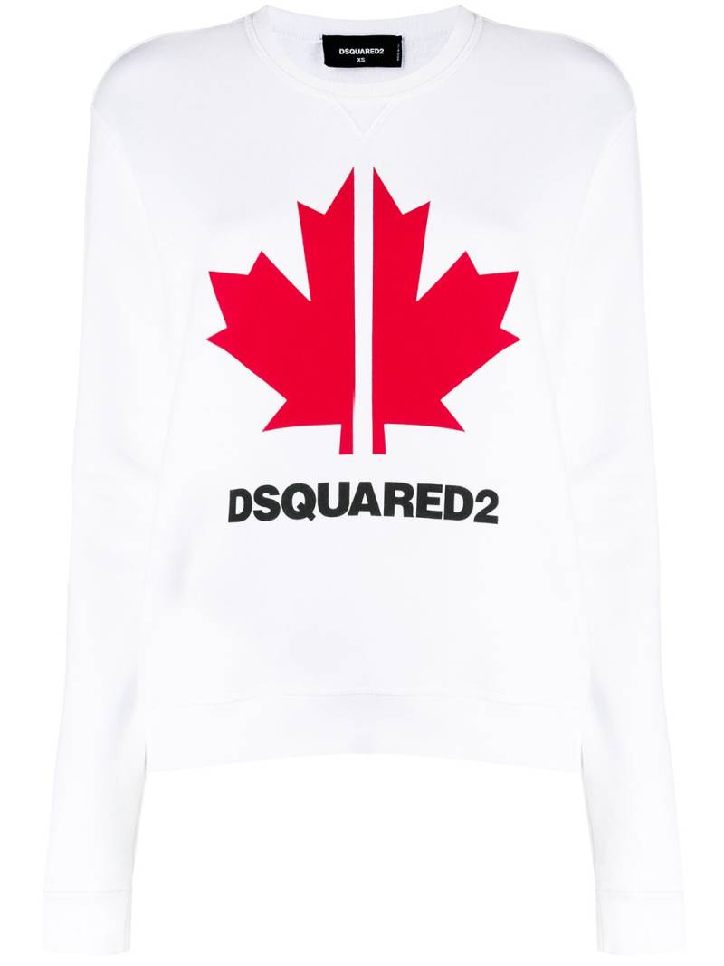 DSQUARED2 Maple Leaf logo sweatshirt - White von DSQUARED2