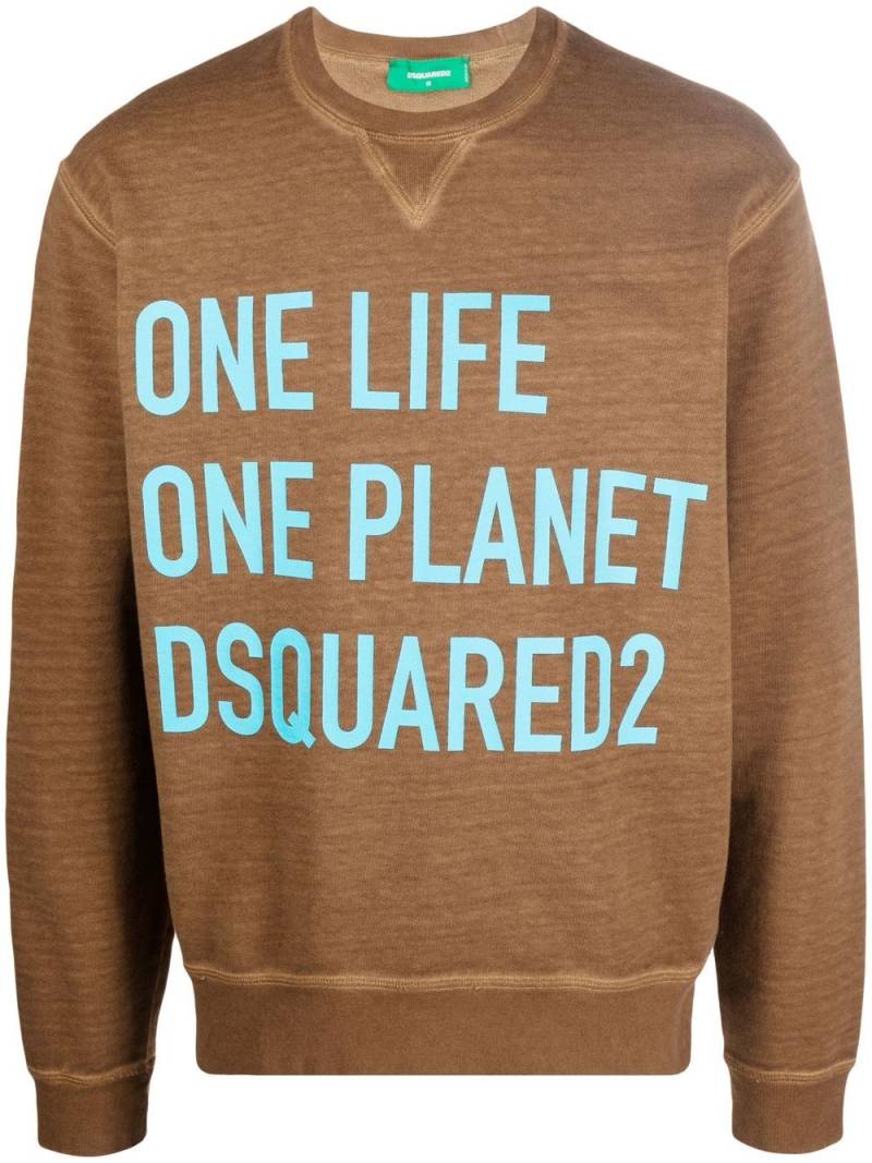 DSQUARED2 One Life crew-neck sweatshirt - Brown von DSQUARED2