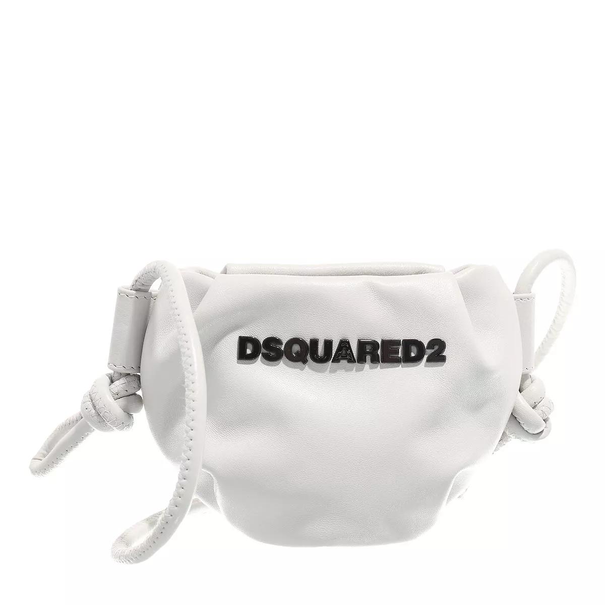 Dsquared2 Schultertasche - Logo Crossbody Bag Soft Leather - Gr. unisize - in Weiß - für Damen von Dsquared2