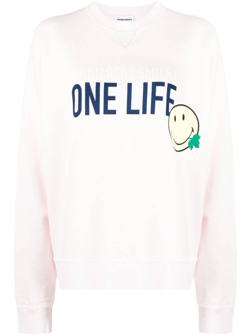 DSQUARED2 Smiley Cool sweatshirt - Pink von DSQUARED2