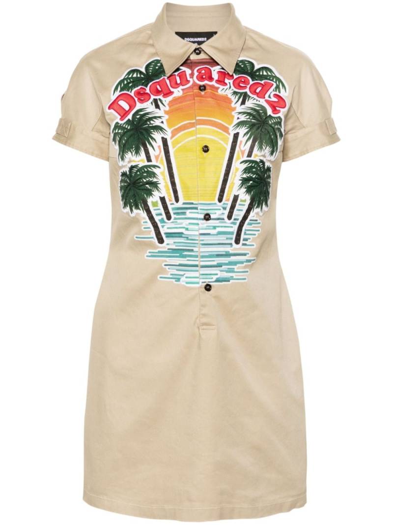 DSQUARED2 Sunset shirt minidress - Neutrals von DSQUARED2