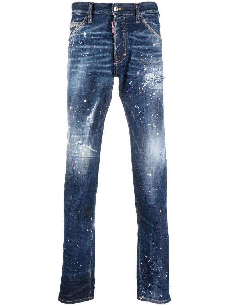 DSQUARED2 Twimphony paint-splatter jeans - Blue von DSQUARED2