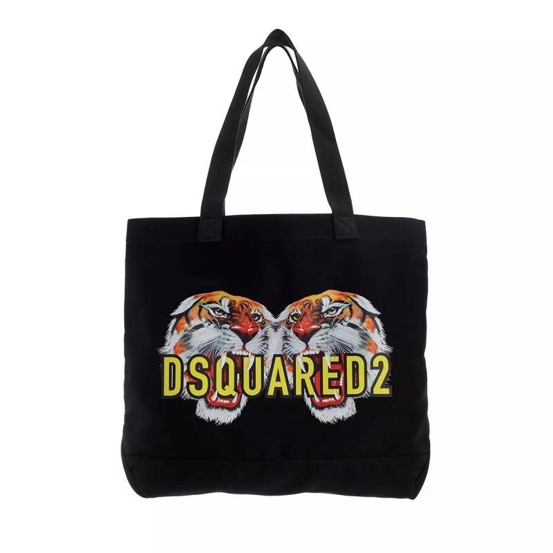 Dsquared2 Schultertasche - Logo Shopping Bag - Gr. unisize - in Schwarz - für Damen von Dsquared2