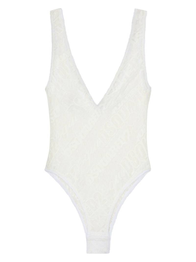 DSQUARED2 V-neck logo-print body - White von DSQUARED2