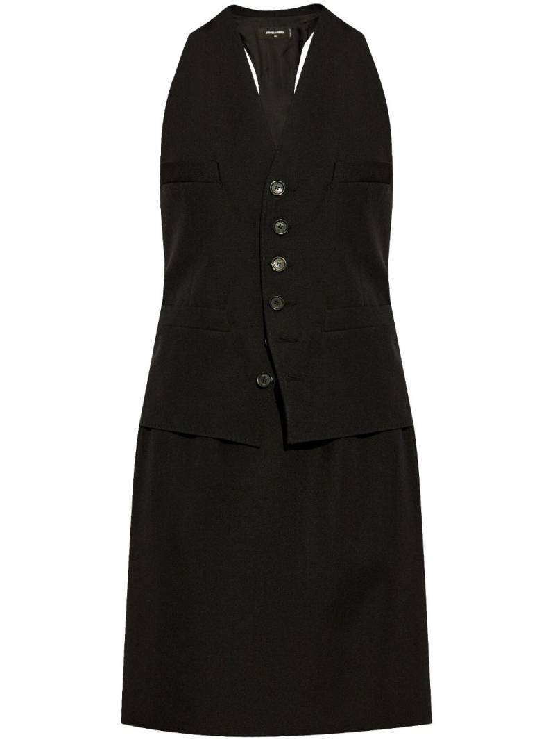 DSQUARED2 V-neck wool dress - Black von DSQUARED2