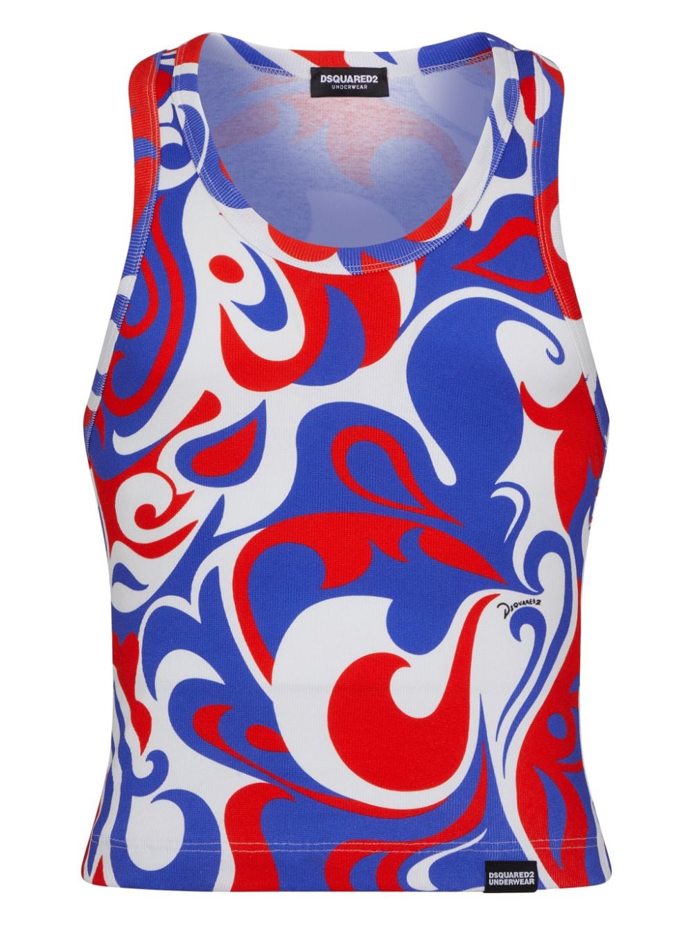 DSQUARED2 abstract-print tank top - Blue von DSQUARED2