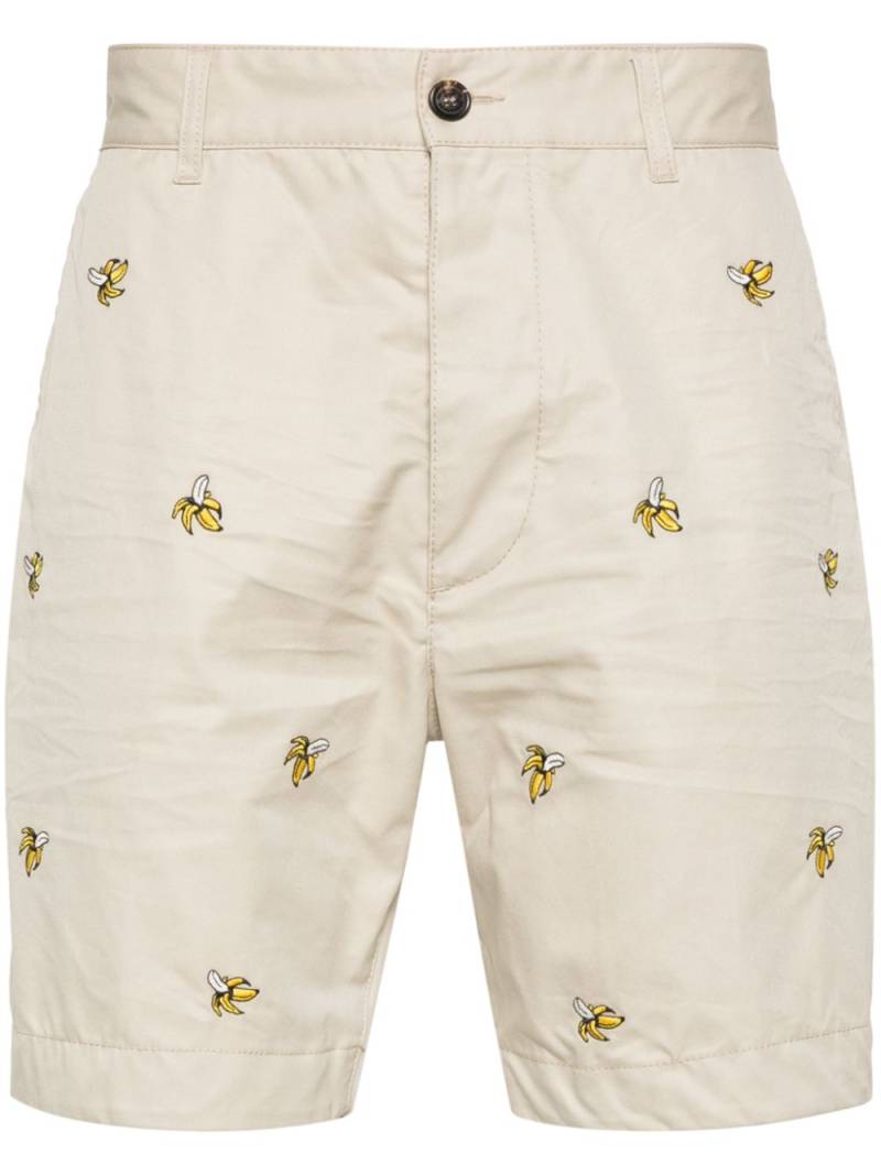 DSQUARED2 banana-embroidered Bermuda shorts - Neutrals von DSQUARED2