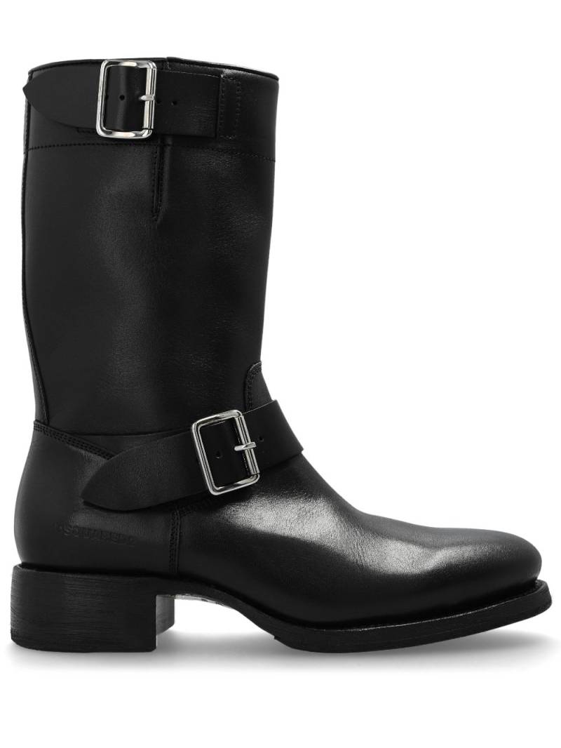 DSQUARED2 buckled leather boots - Black von DSQUARED2