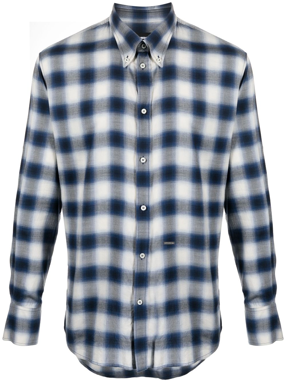 DSQUARED2 checked long-sleeve shirt - Blue von DSQUARED2