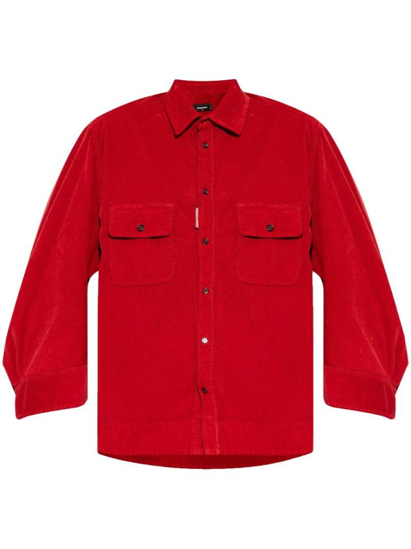 DSQUARED2 corduroy button-up shirt von DSQUARED2