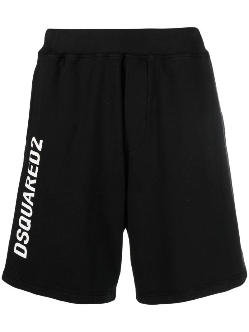 DSQUARED2 cotton logo print shorts - Black von DSQUARED2