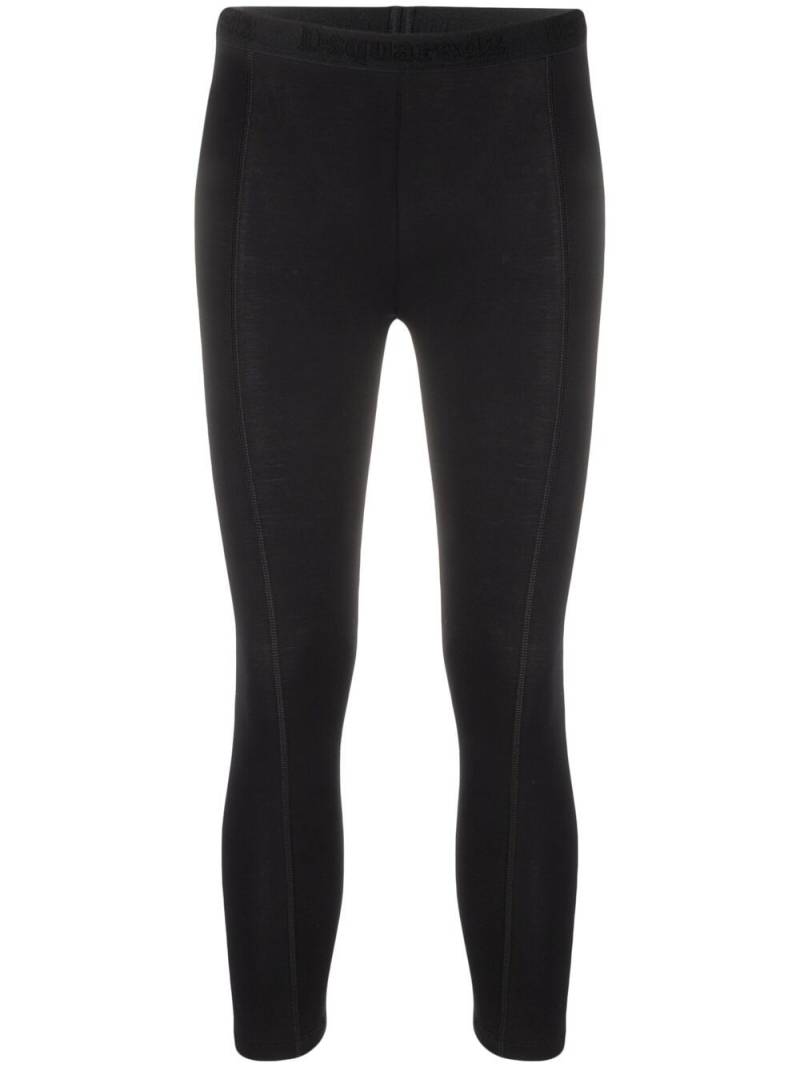 DSQUARED2 cropped stretch-cotton leggings - Black von DSQUARED2