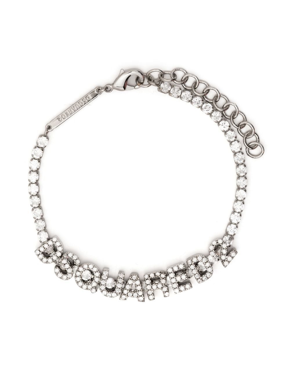 DSQUARED2 crystal-embellished logo bracelet - Silver von DSQUARED2