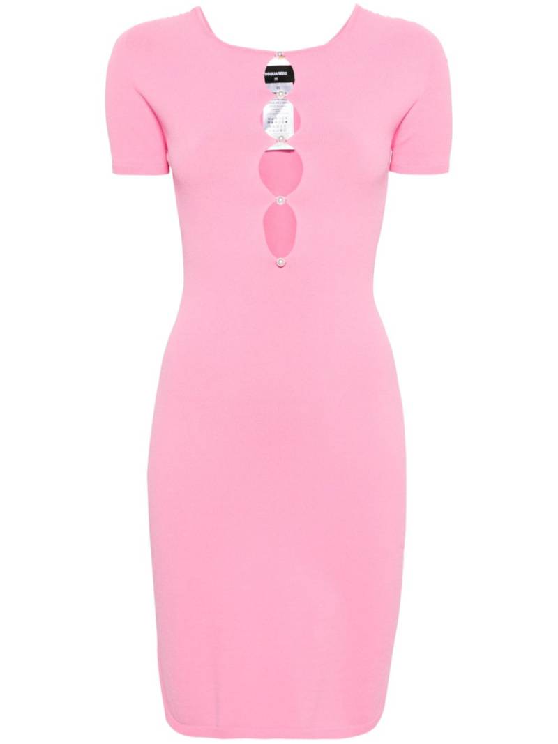 DSQUARED2 cut-out detailed knitted dress - Pink von DSQUARED2