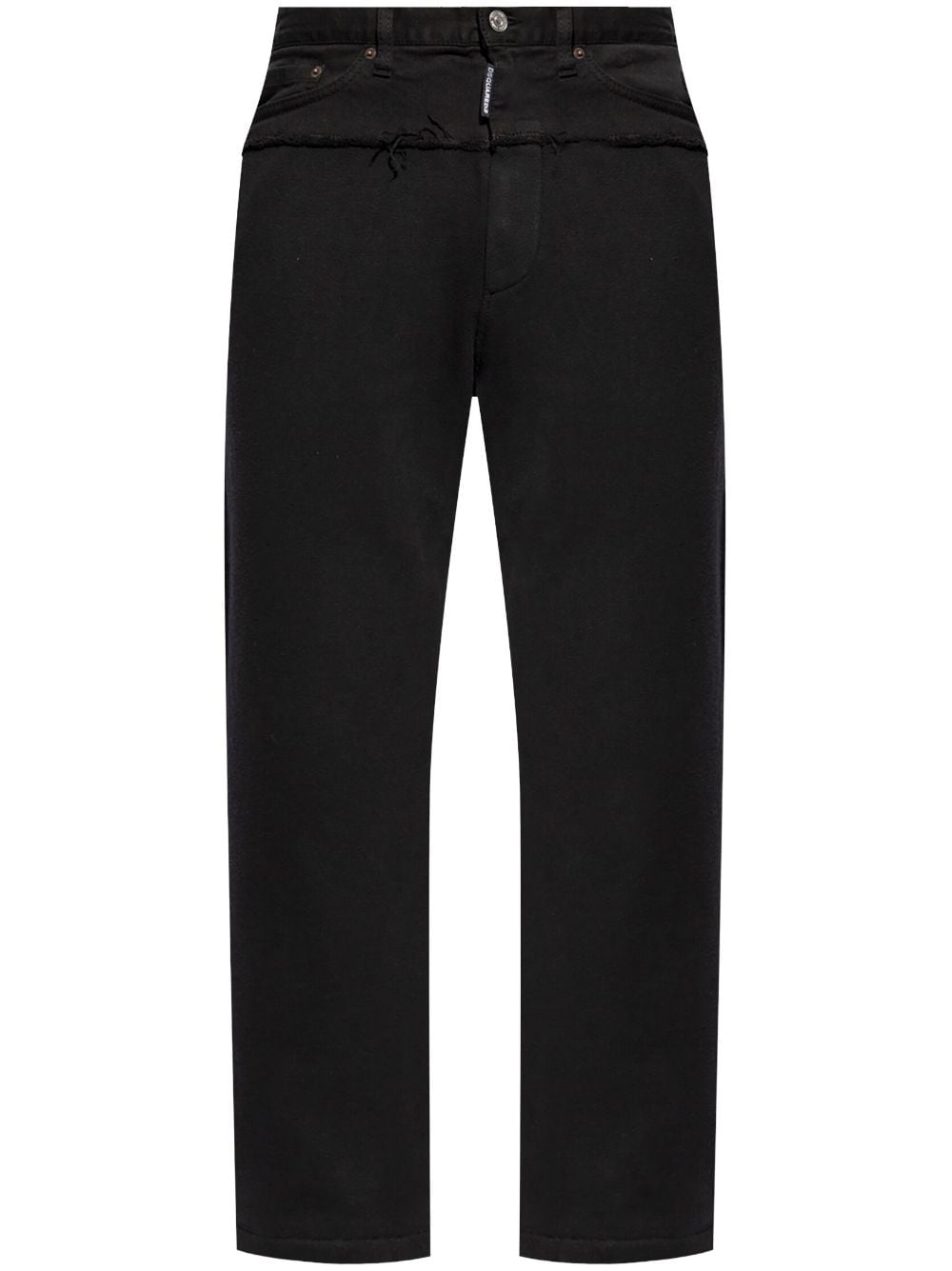 DSQUARED2 denim-panel cotton track pants - Black von DSQUARED2