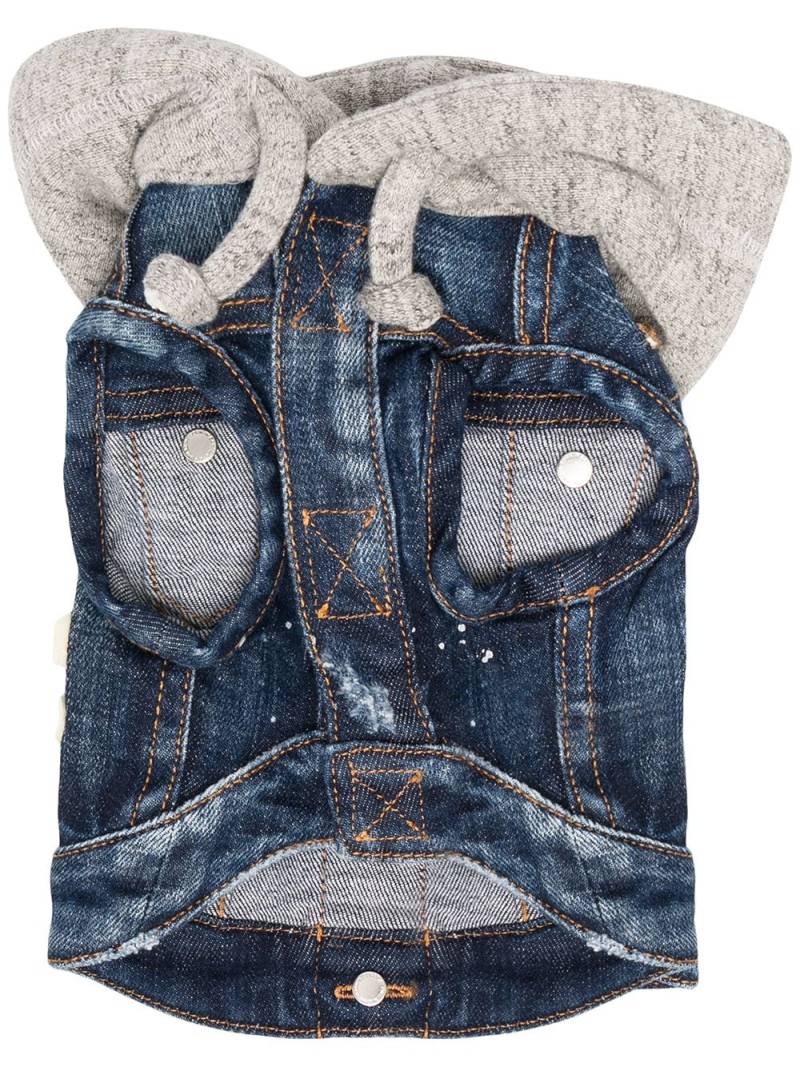 DSQUARED2 denim patch hooded jacket - Blue von DSQUARED2