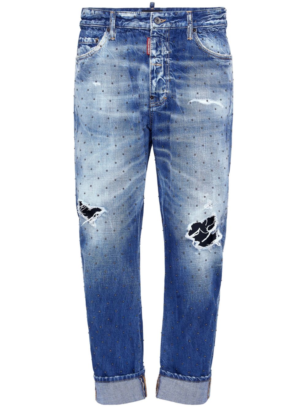 DSQUARED2 distressed cropped jeans - Blue von DSQUARED2