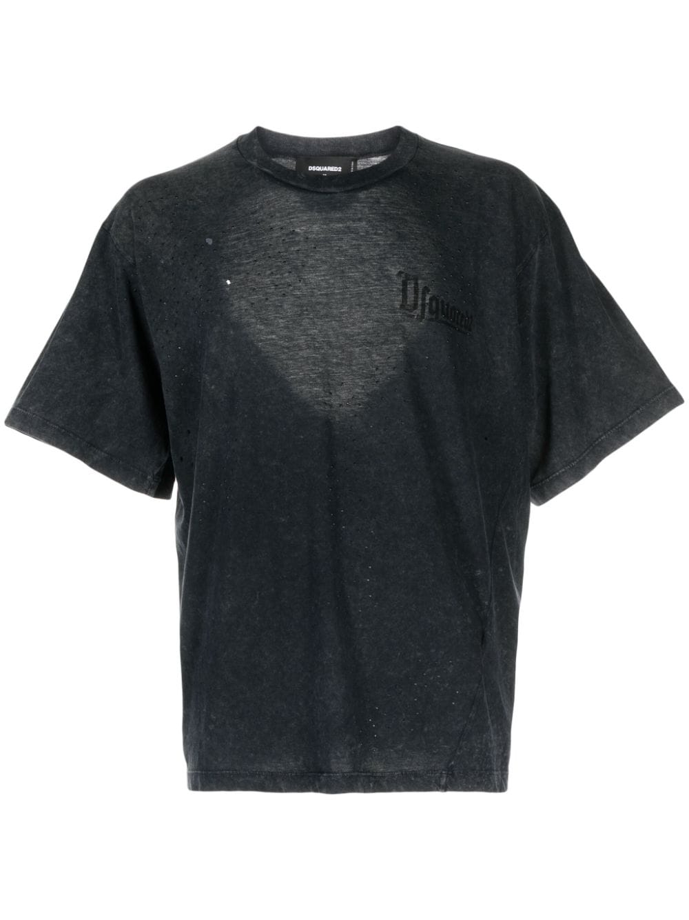 DSQUARED2 distressed-effect cotton T-shirt - Black von DSQUARED2