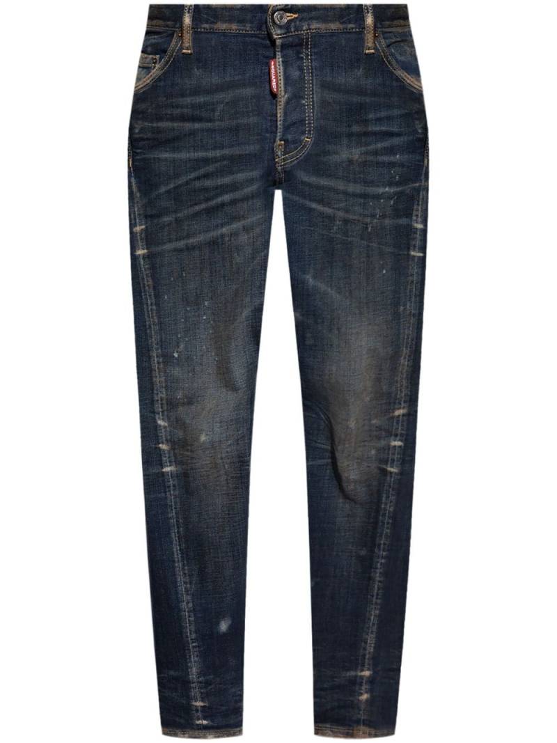 DSQUARED2 distressed-effect cotton jeans - Blue von DSQUARED2