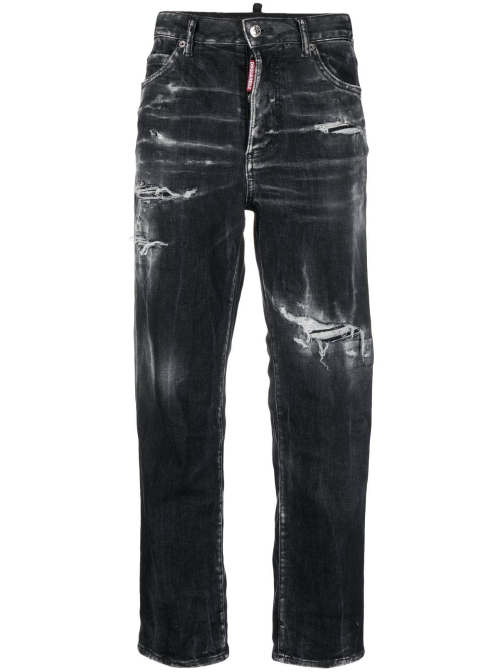 DSQUARED2 distressed-effect cropped jeans - Black von DSQUARED2