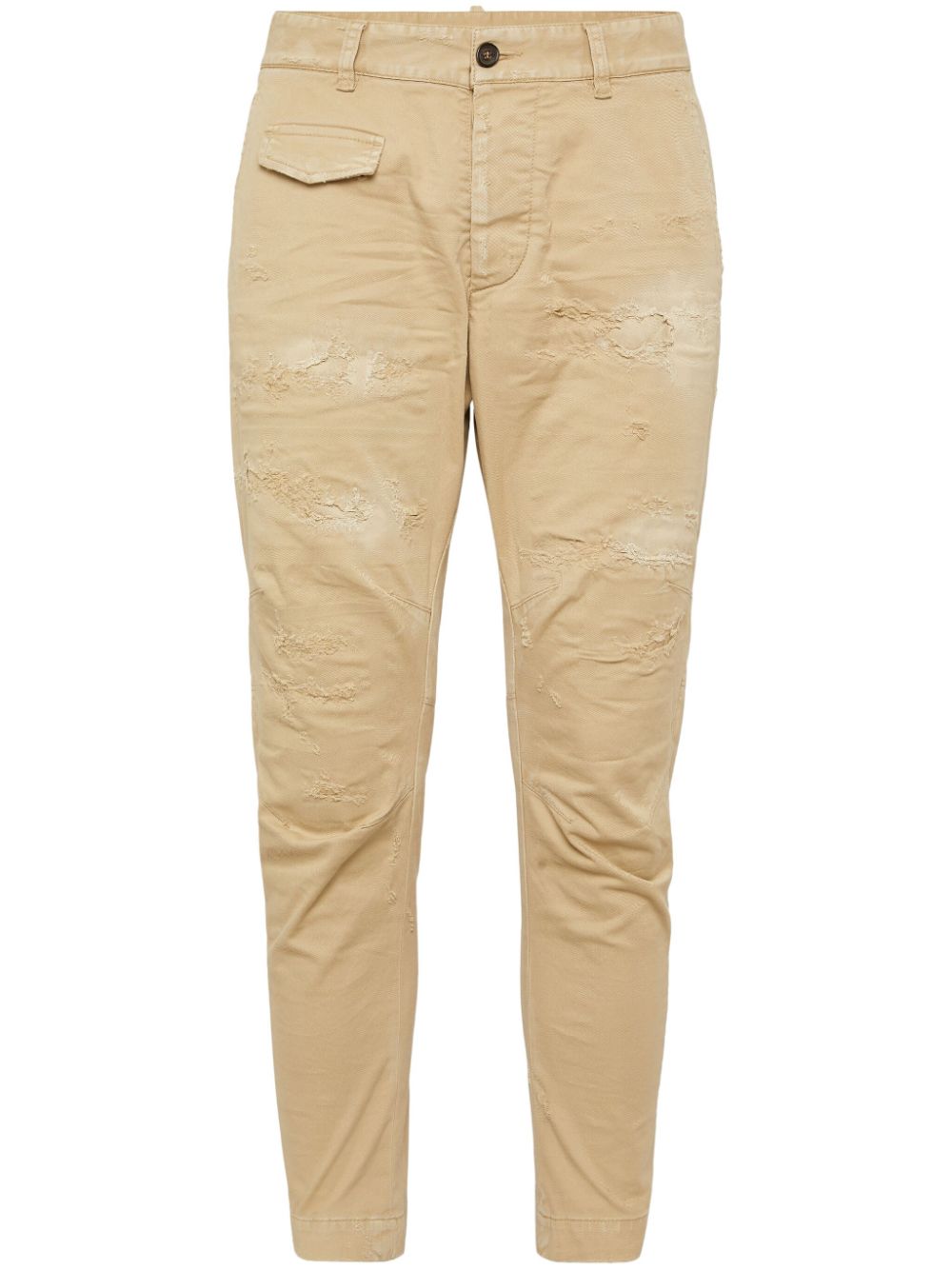 DSQUARED2 distressed-effect sim-cut trousers - Neutrals von DSQUARED2