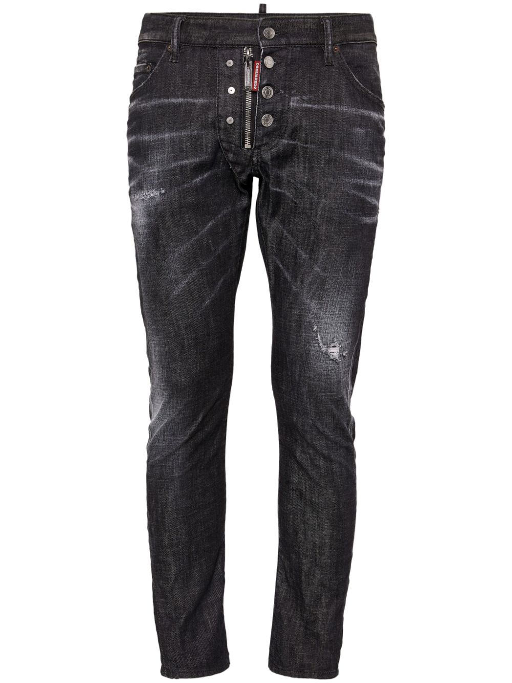 DSQUARED2 distressed-effect slim-fit jeans - Black von DSQUARED2