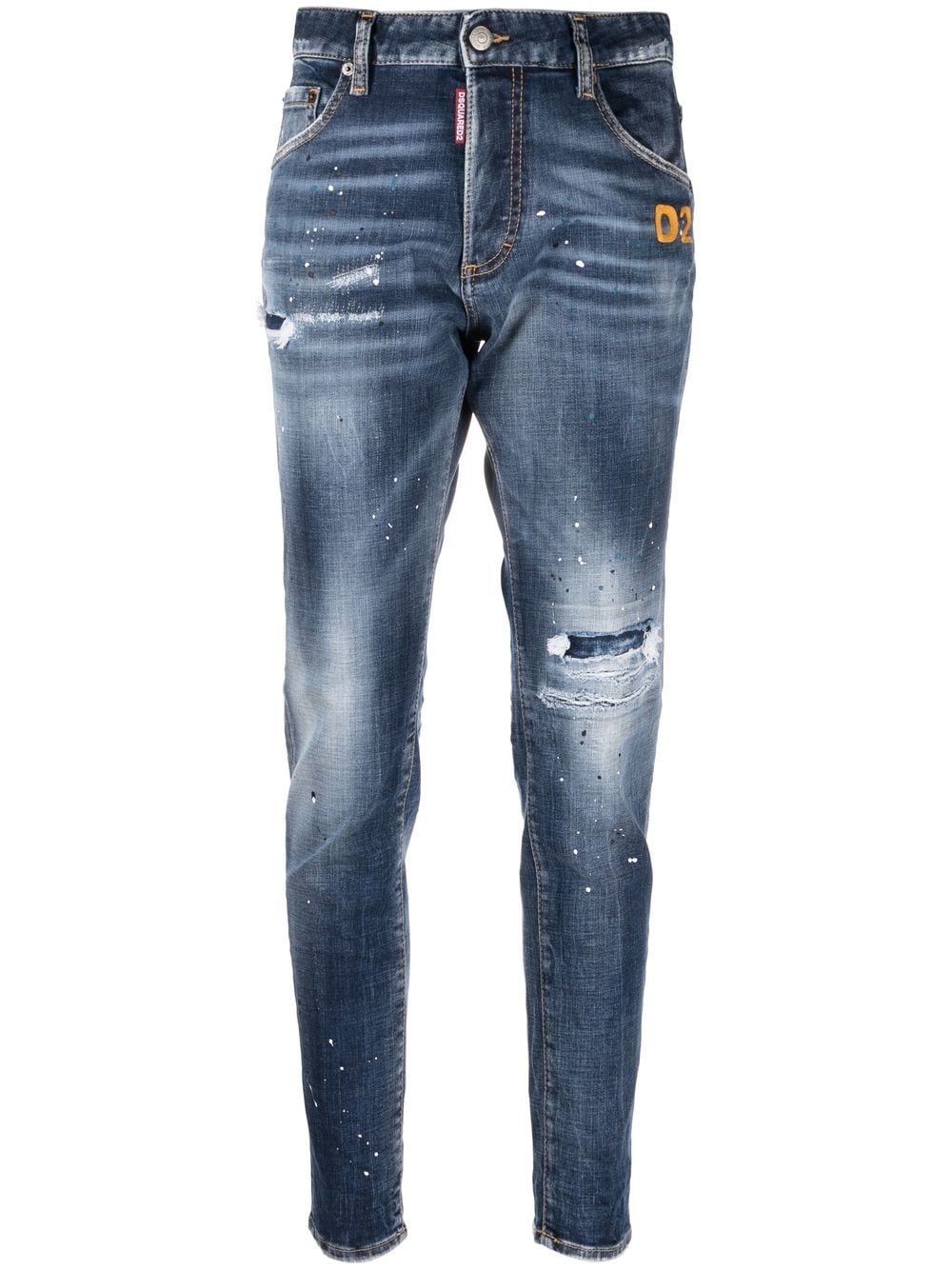 DSQUARED2 distressed-finish denim jeans - Blue von DSQUARED2