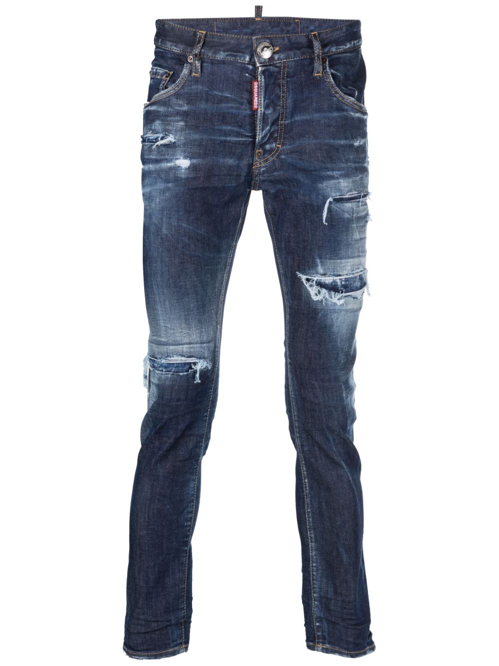 DSQUARED2 distressed-finish tapered-leg jeans - Blue von DSQUARED2