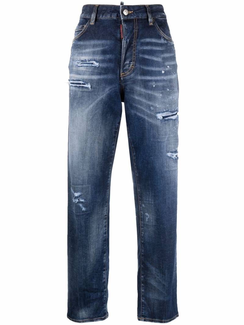 DSQUARED2 distressed high-waisted jeans - Blue von DSQUARED2