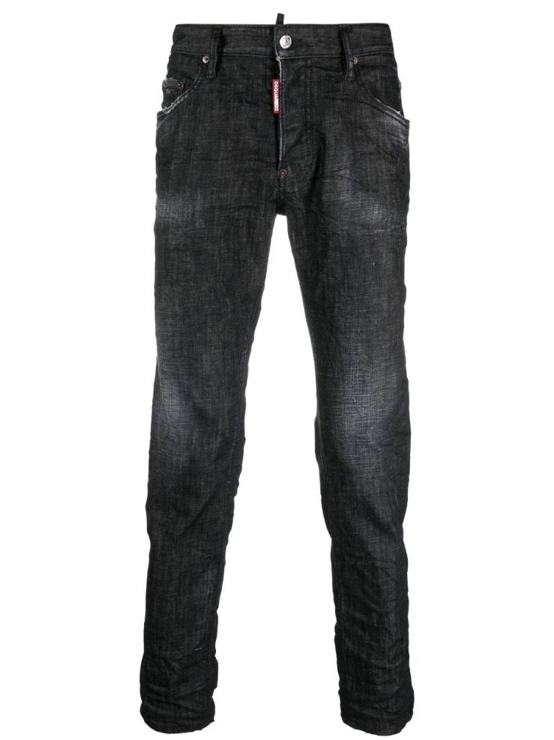 DSQUARED2 distressed skinny-cut jeans - Black von DSQUARED2