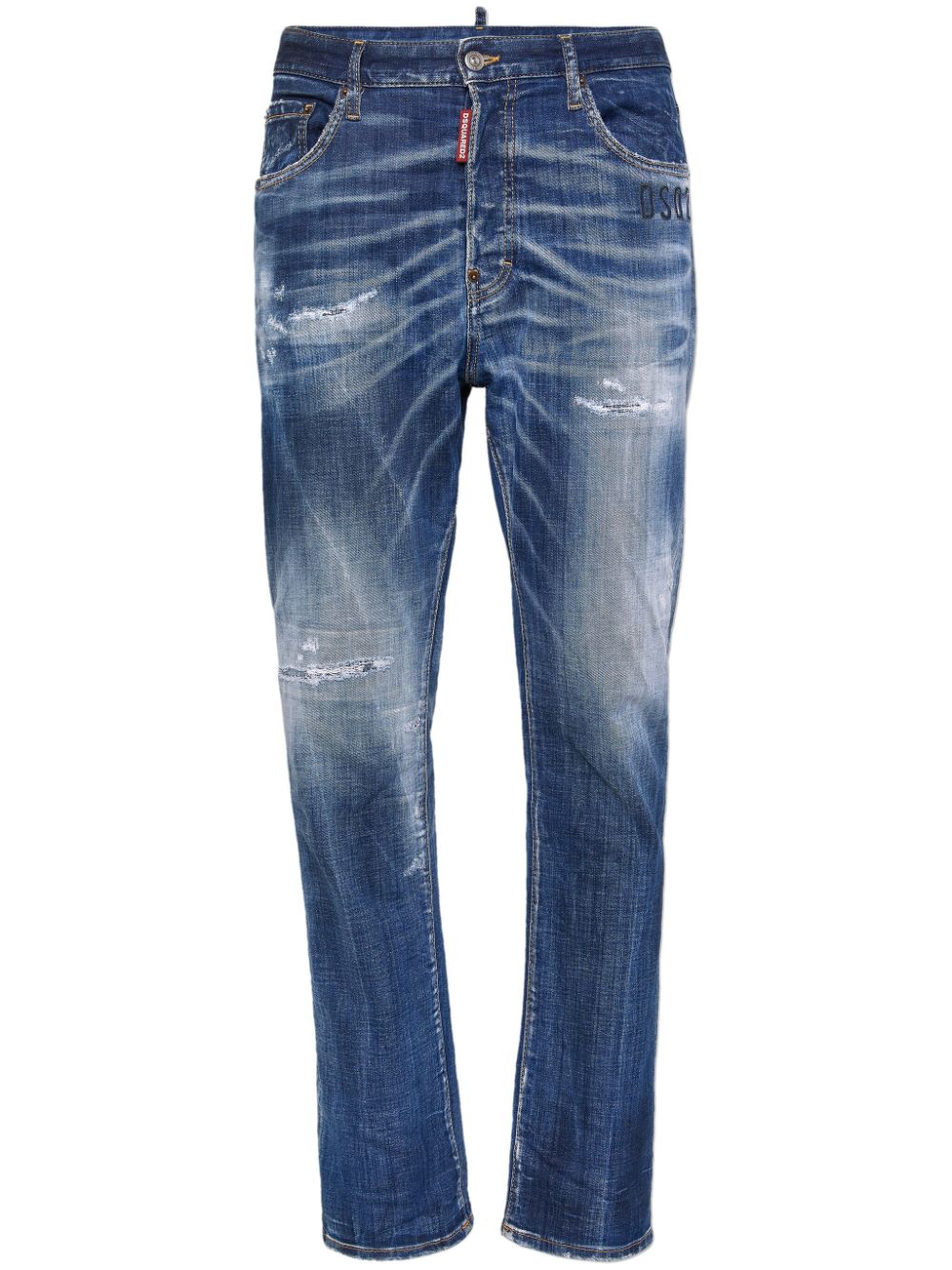 DSQUARED2 distressed skinny jeans - Blue von DSQUARED2