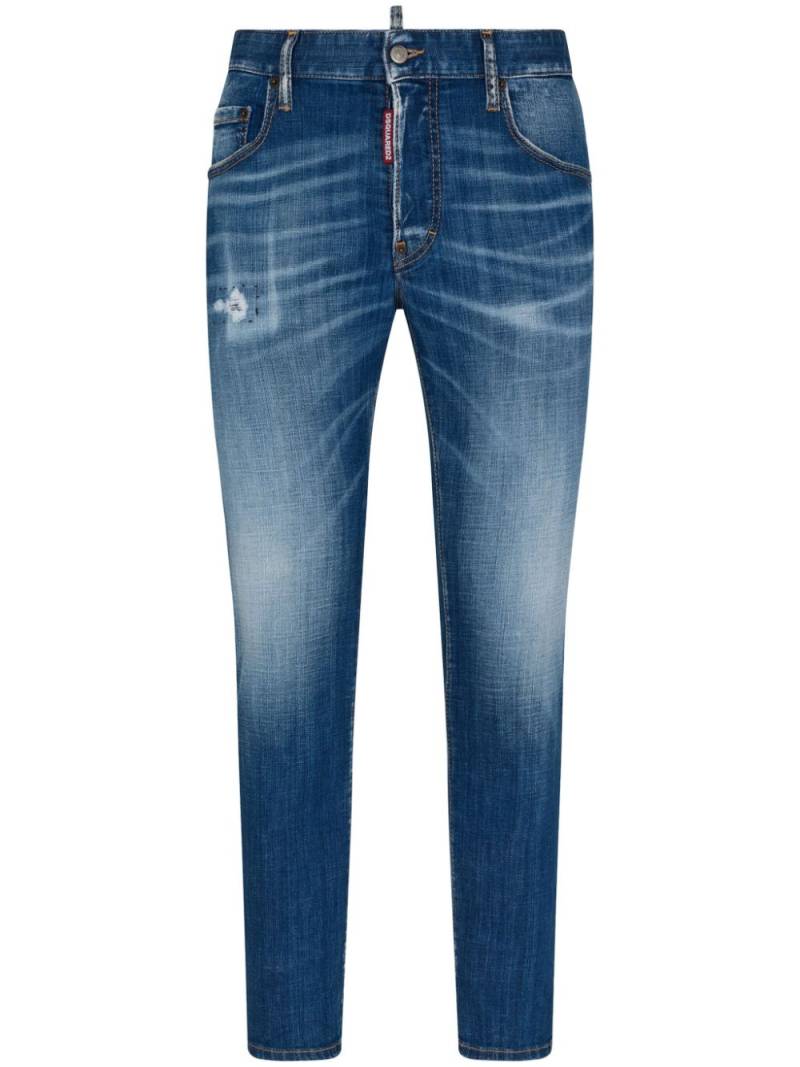 DSQUARED2 distressed skinny jeans - Blue von DSQUARED2