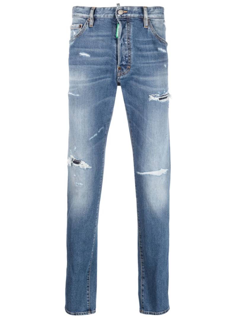 DSQUARED2 distressed slim-cut jeans - Blue von DSQUARED2