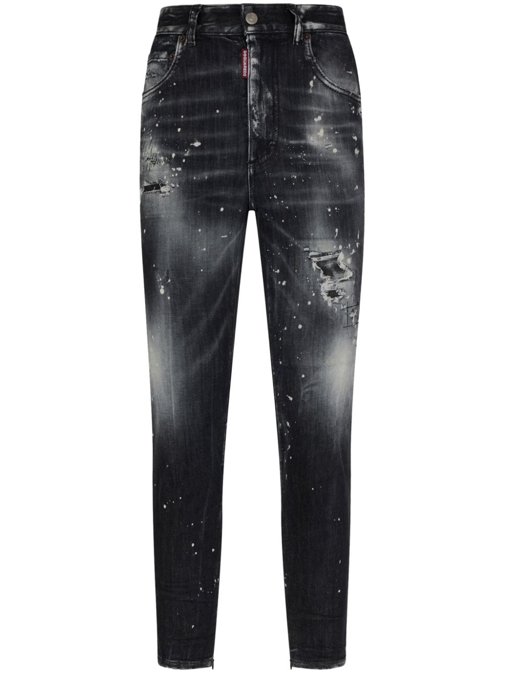 DSQUARED2 distressed tapered jeans - Black von DSQUARED2