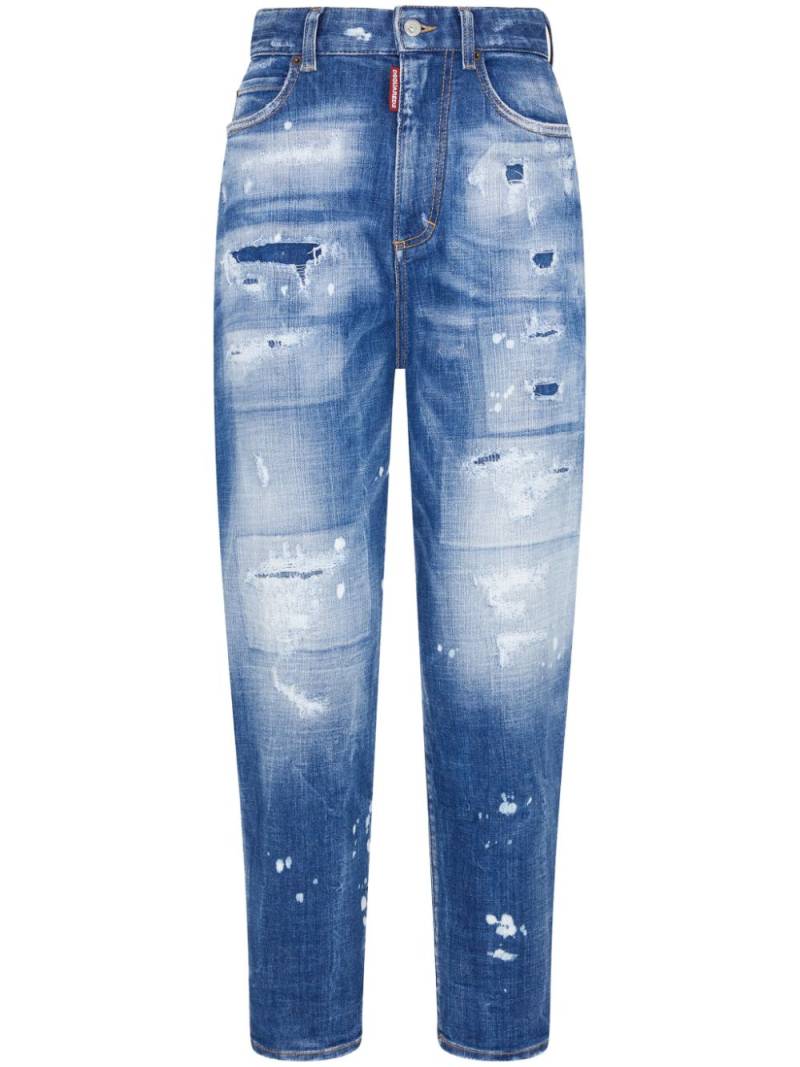 DSQUARED2 distressed tapered jeans - Blue von DSQUARED2