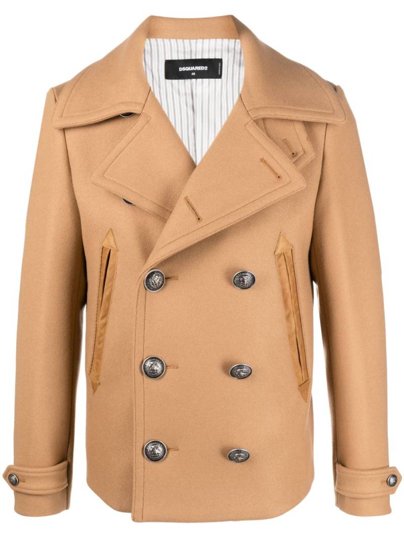 DSQUARED2 double-breasted buttoned coat - Neutrals von DSQUARED2