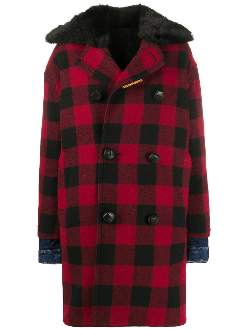 DSQUARED2 double-breasted checked coat von DSQUARED2