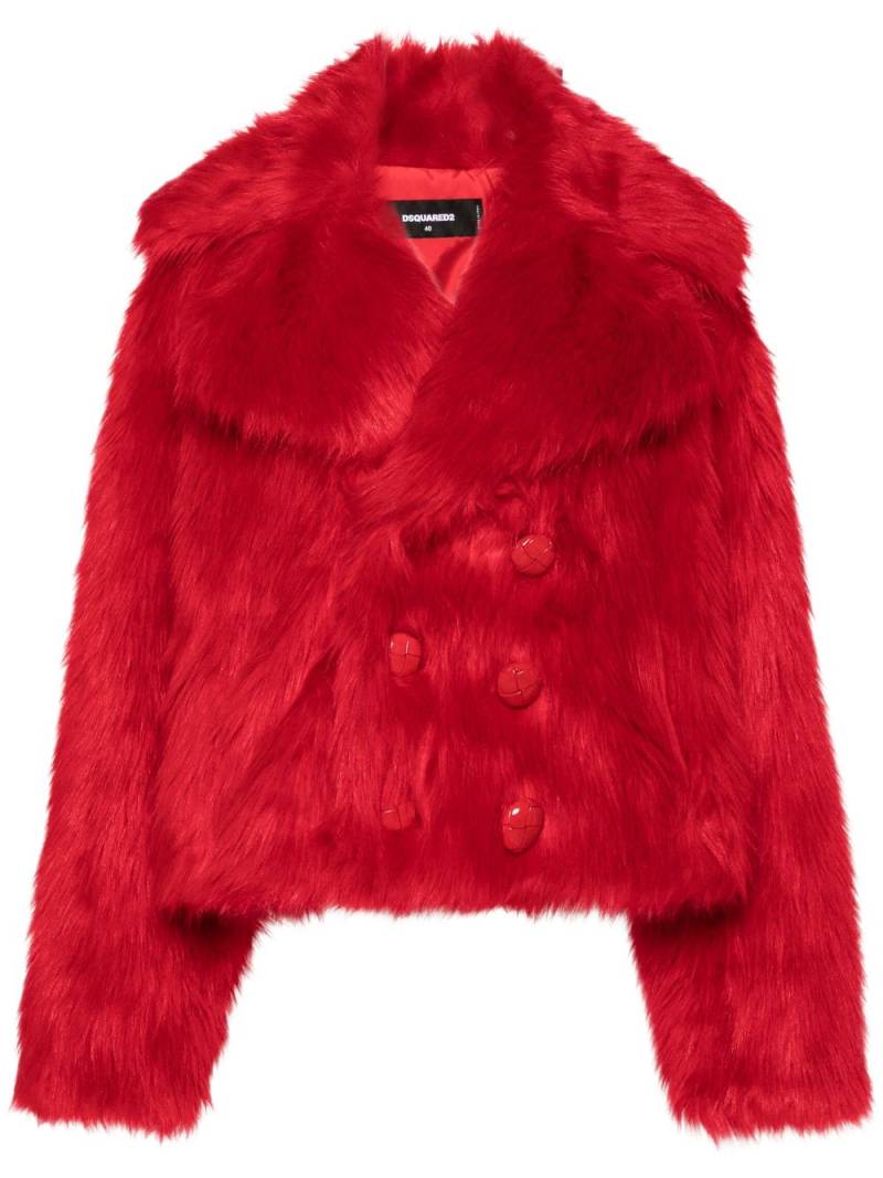 DSQUARED2 double-breasted faux-fur jacket von DSQUARED2