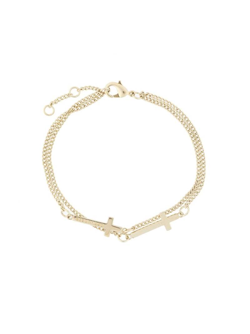 DSQUARED2 double cross bracelet - Metallic von DSQUARED2