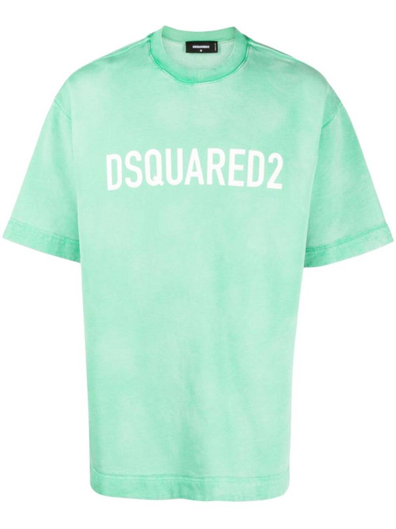 DSQUARED2 drop-shoulder cotton T-shirt - Green von DSQUARED2