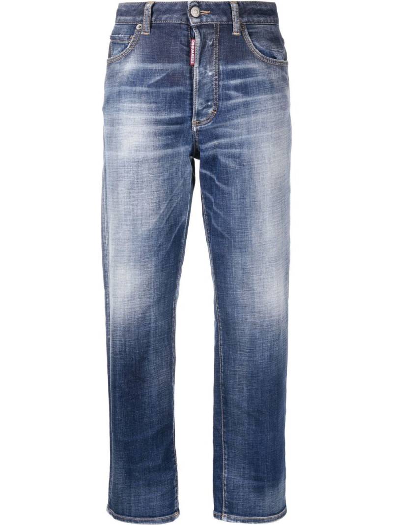 DSQUARED2 faded straight-leg jeans - Blue von DSQUARED2