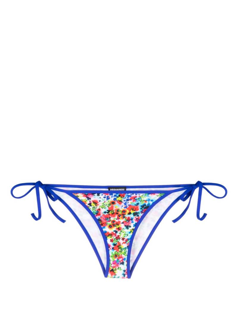 DSQUARED2 floral-print bikini bottoms - Blue von DSQUARED2