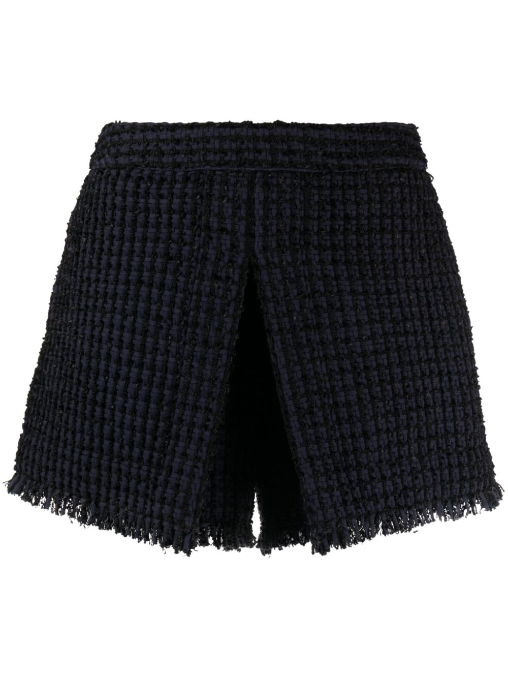 DSQUARED2 frayed-edge tweed shorts - Blue von DSQUARED2